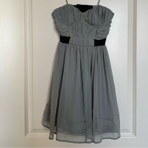 Pins and Needles Silver/Grey Strapless Mini Dress